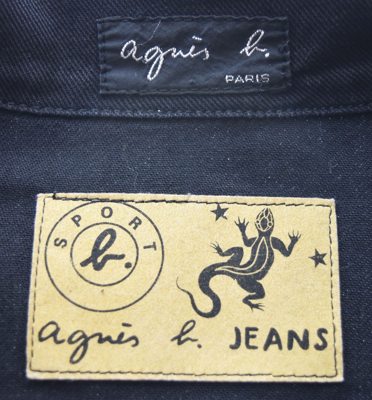 アニエスベー agnes b. JEANS -90s フランス製 Black Denim Jacket