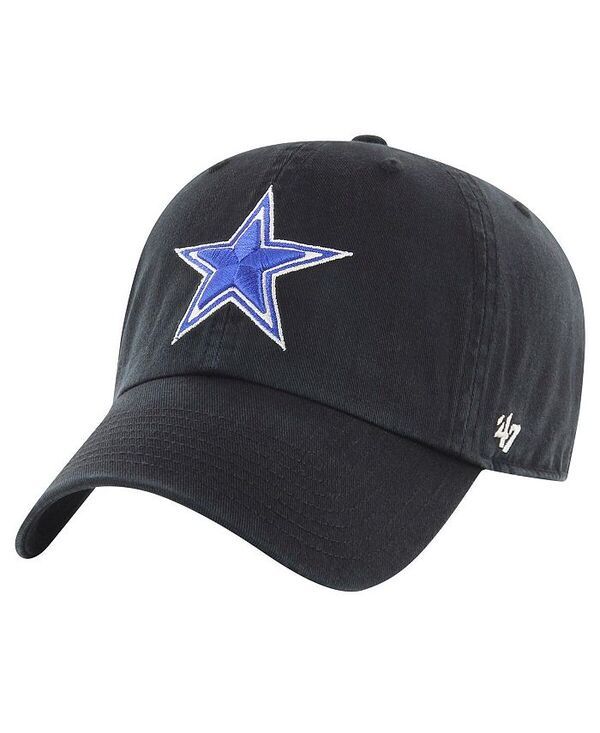 47 ブランド メンズ アクセサリー 帽子 47 Brand Mens Black Dallas Cowboys Secondary Clean Up Adjustable Hat Black ブラック