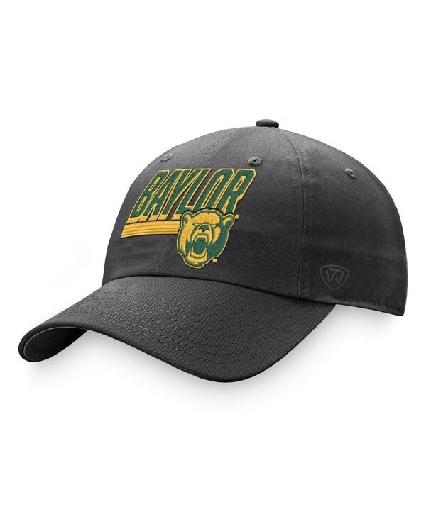 トップオブザワールド メンズ アクセサリー 帽子 Top of the World Mens Charcoal Baylor Bears Slice Adjustable Hat Charcoal チャコール