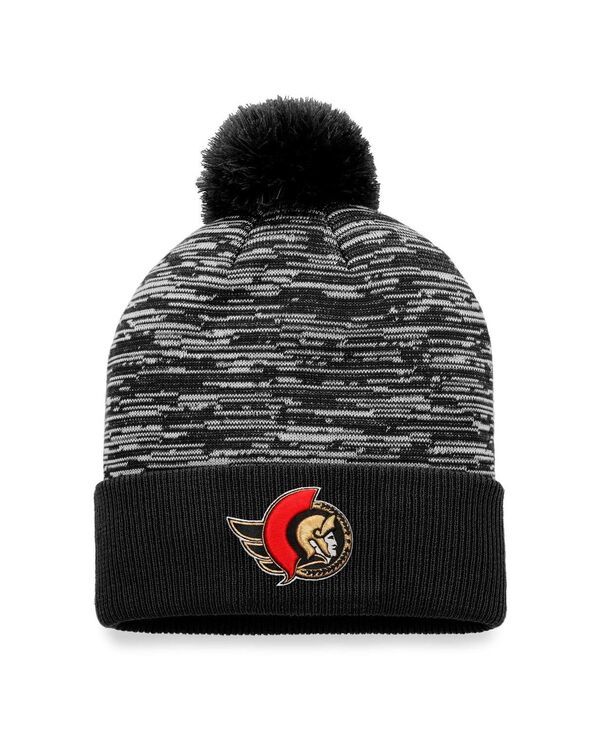 ファナティクス メンズ アクセサリー 帽子 ニット Fanatics Mens Black Ottawa Senators Defender Cuffed Knit Hat with Pom Black ブラック