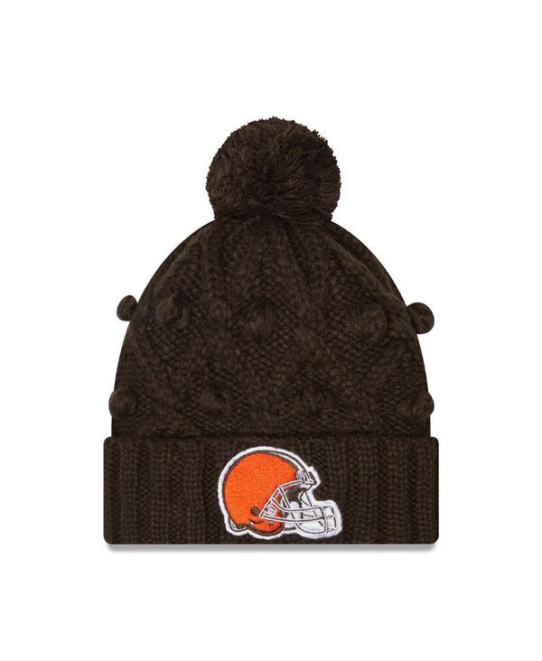 ニューエラ レディース アクセサリー 帽子 ニット New Era Womens Brown Cleveland Browns Toasty Cuffed Knit Hat with Pom Brown ブラウン