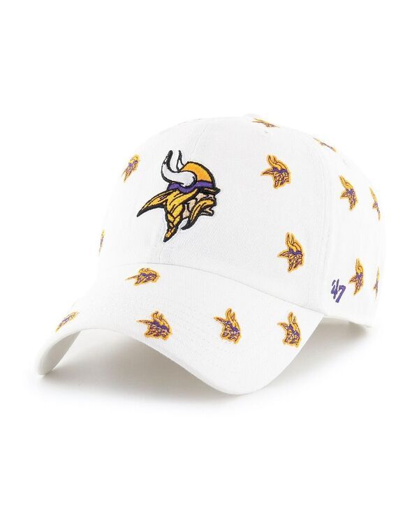 47 ブランド レディース アクセサリー 帽子 47 Brand Womens 47 White Minnesota Vikings Confetti Clean Up Adjustable Hat White ホワイト