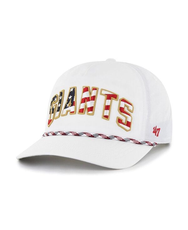 47 ブランド メンズ アクセサリー 帽子 47 Brand Mens 47 White San Francisco Giants Flag Flutter Hitch Snapback Hat White ホワイト
