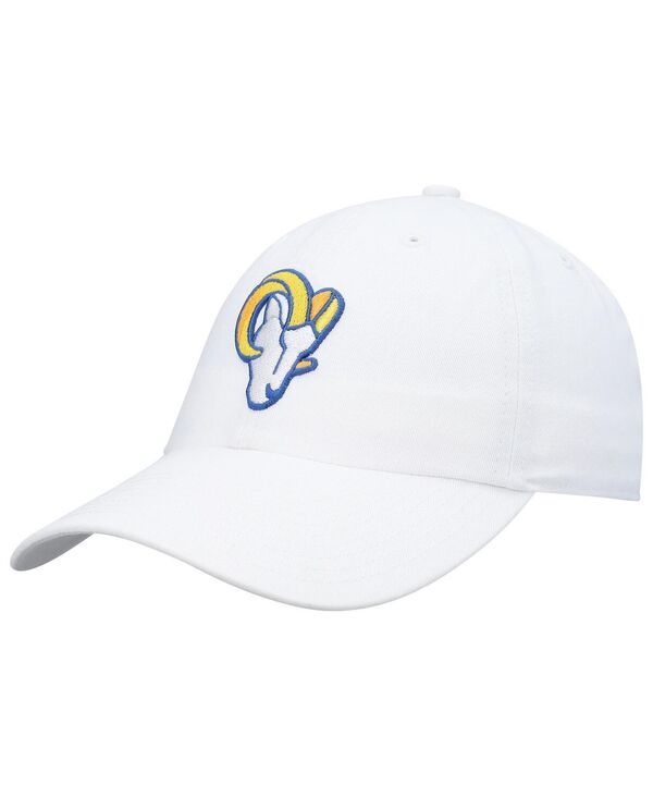 47 ブランド メンズ アクセサリー 帽子 ロゴ 47 Brand Mens 47 White Los Angeles Rams Logo Clean Up Adjustable Hat White ホワイト