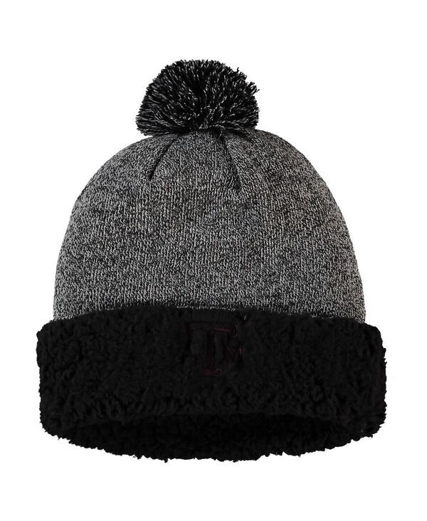 トップオブザワールド レディース アクセサリー 帽子 ニット Top of the World Womens Black Texas AM Aggiesnug Cuffed Knit Hat with Pom Black ブラック