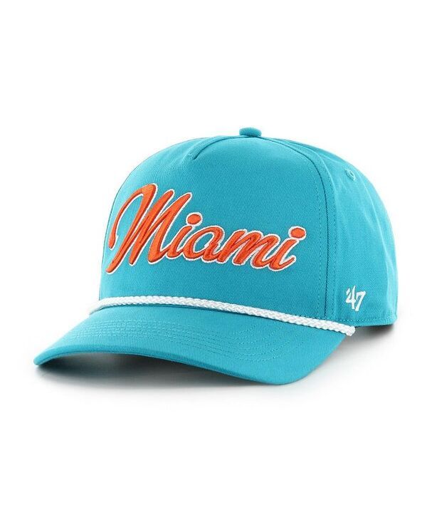 47 ブランド メンズ アクセサリー 帽子 47 Brand Mens Aqua Miami Dolphins Overhand Hitch Adjustable Hat Aqua アクア