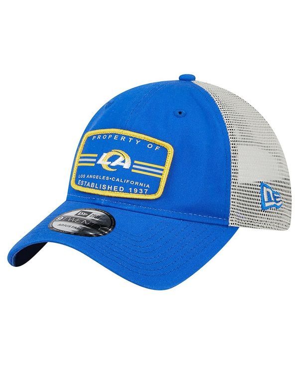 ニューエラ メンズ アクセサリー 帽子 New Era Mens Royal Los Angeles Rams Property Trucker 9TWENTY Snapback Hat Royal
