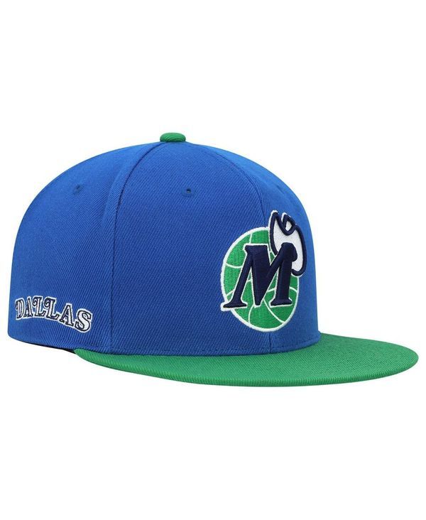 ミッチェルネス メンズ アクセサリー 帽子 Mitchell Ness Mens Blue Green Dallas Mavericks Hardwood Classics Snapback Hat Blue Green ブルー