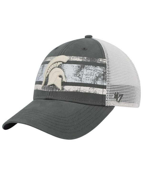 47 ブランド メンズ アクセサリー 帽子 47 Brand Mens Green White Michigan State Spartans Interlude MVP Trucker Snapback Hat Green White ホワイト