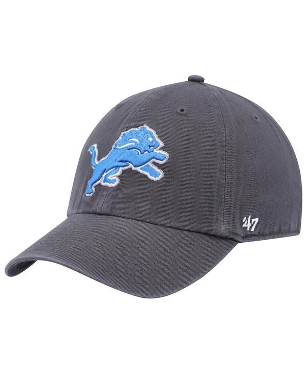 47 ブランド メンズ アクセサリー 帽子 47 Brand Mens 47 Charcoal Detroit Lions Secondary Clean Up Adjustable Hat Charcoal チャコール
