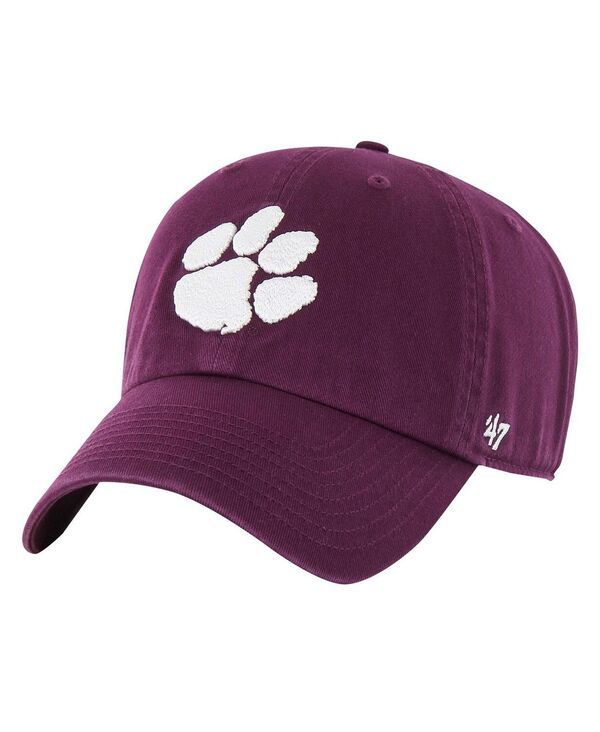 47 ブランド メンズ アクセサリー 帽子 ヴィンテージ 47 Brand Mens Purple Distressed Clemson Tigers VintageLike Clean Up Adjustable Hat Purple パープル