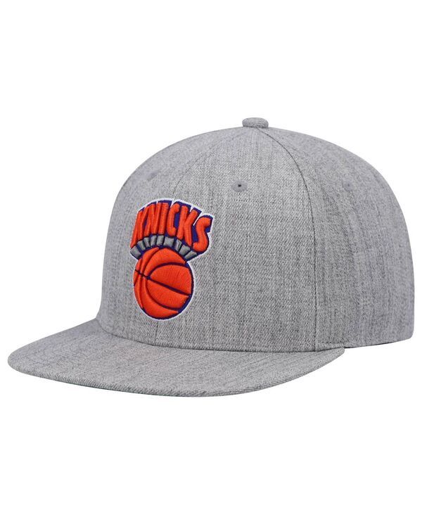 ミッチェルネス メンズ アクセサリー 帽子 Mitchell Ness Mens Heathered Gray New York Knicks Hardwood Classics Team 20 Snapback Hat Heathered Gray グレー