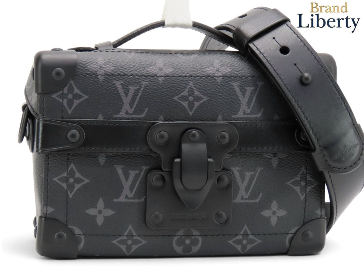 【新品同様】ルイヴィトン LOUIS VUITTON モノグラム エクリプス ソウル トランク 2WAY 斜め掛け ショルダーバッグ ボディバッグ セカンドバッグ クラッチバッグ ハンドバッグ ブラック PVC レザー M11743