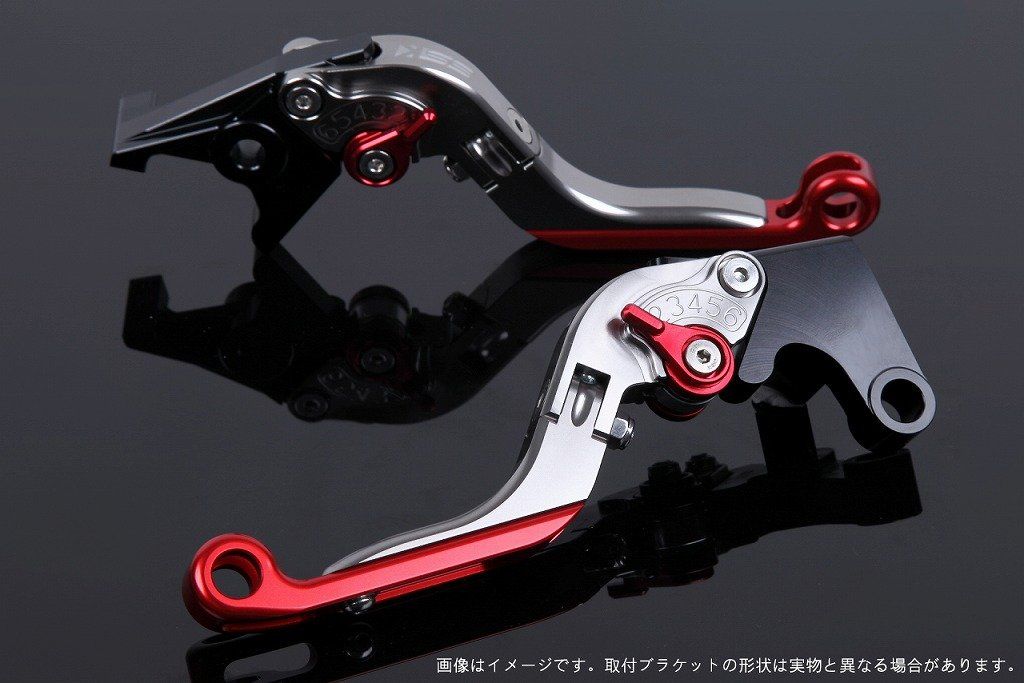 新品 SSK スピードラ アジャストレバーセット 可倒延長式 レバー本体カラー:チタン アジャスターカラー:レッド エクステンションカラー:レッド YAMAHA XMAX