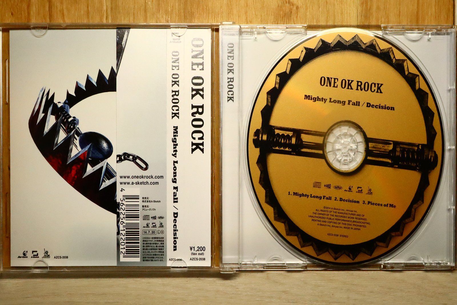 国内盤CD☆ワンオクロック/ONE OK ROCK□ Mighty Long Fall/Decision