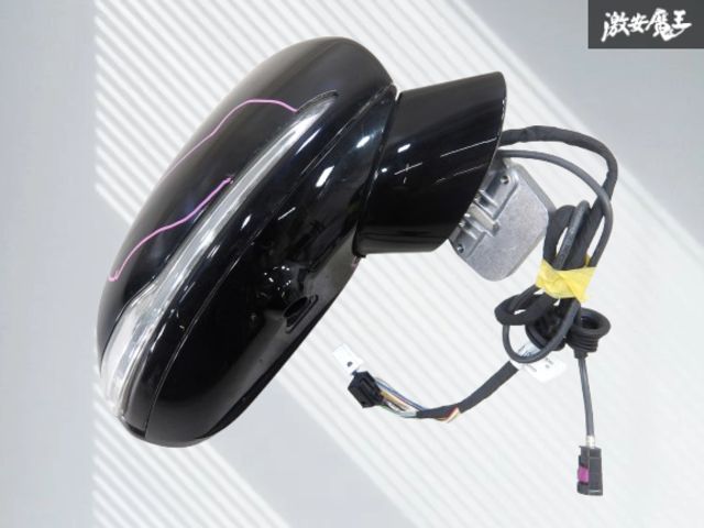 メルセデス ベンツ 純正 W217 Sクラス クーペ ドアミラー サイドミラー 右 右側 電動格納 ウインカー 8P+8P+1P 黒メタリック系 即納 棚