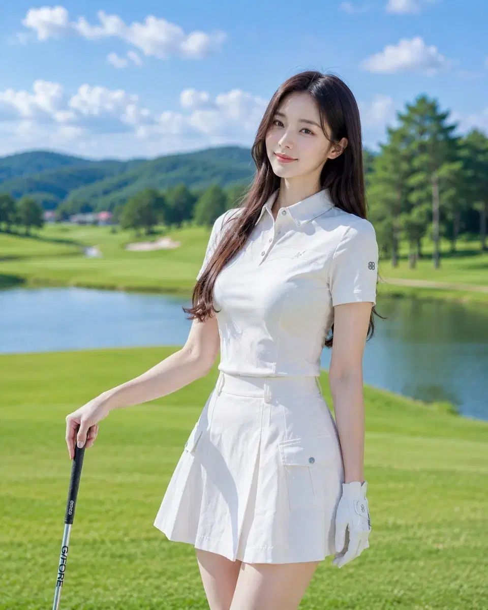 正規品 G FORE(ジーフォア) レディース プリーツ カーゴ ゴルフスカート 白 64