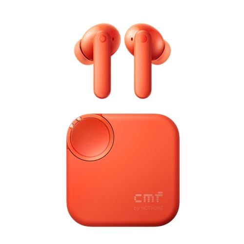 CMF by Nothing Buds 2 ワイヤレスイヤホン Bluetooth 5.4【最大55時間再生 IP55 防水 ノイズキャンセリング ハイブリッドANC Spatial Audio 6マイク】 HDマイク搭載 防塵 オレンジJu