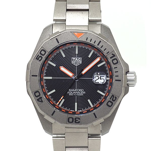 タグホイヤー TAG HEUER アクアレーサー Date × Bamford リミテッドエディション WAY208F ブラック文字盤 自動巻き 仕上げ済 【中古】