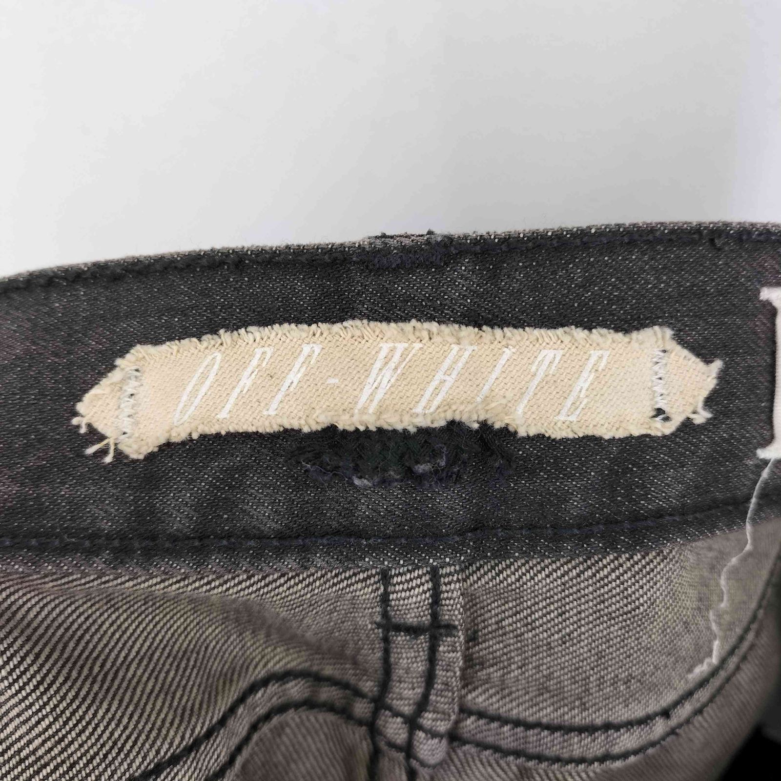 オフホワイト OFF-WHITE 初期モデル ダメージ加工 スキニーデニム 