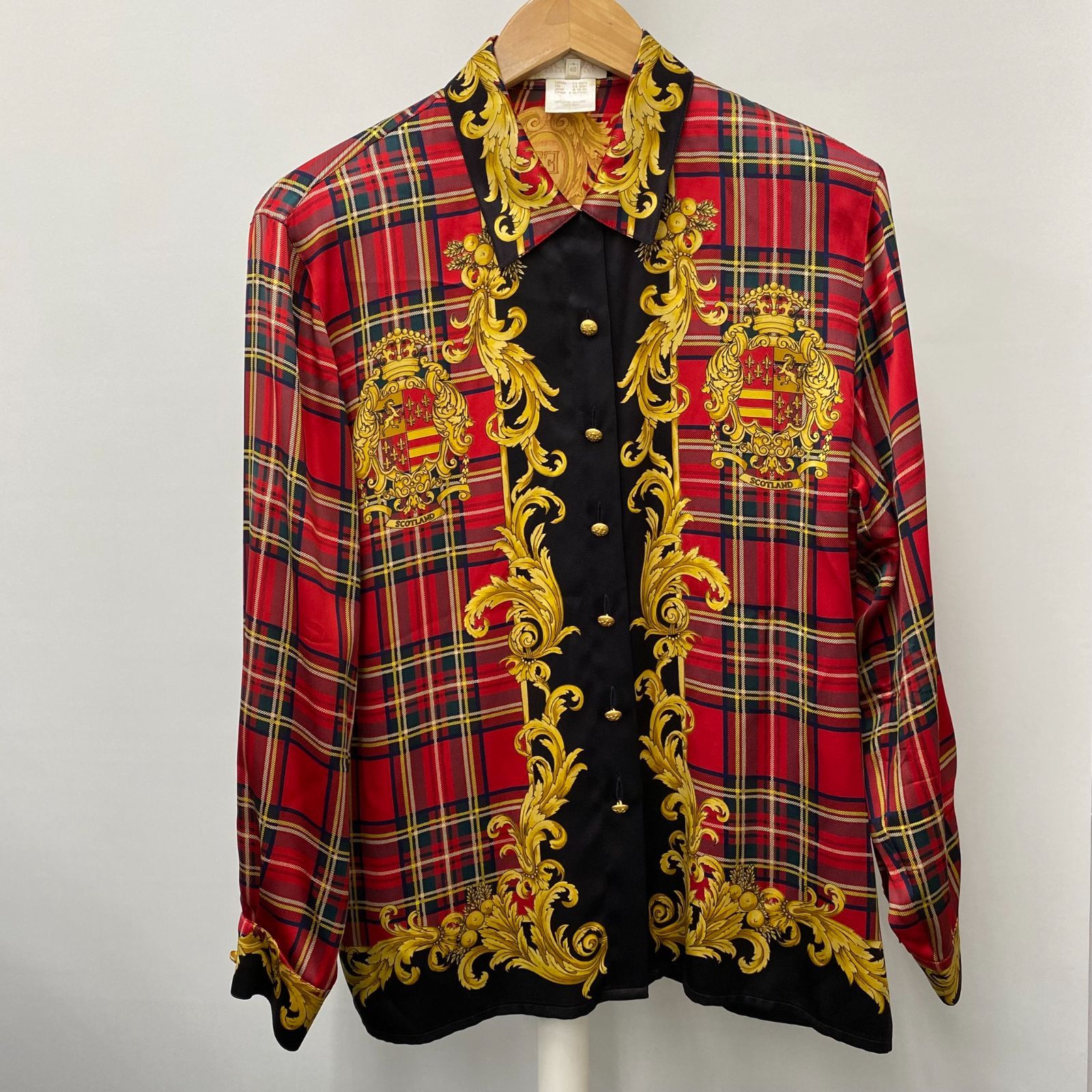 【中古】ESCADA ヴィンテージ シルクブラウス