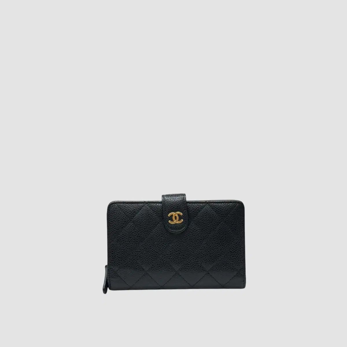 CHANEL シャネル CCロゴ キャビア ゴールド 中財布 A48667 20番台
