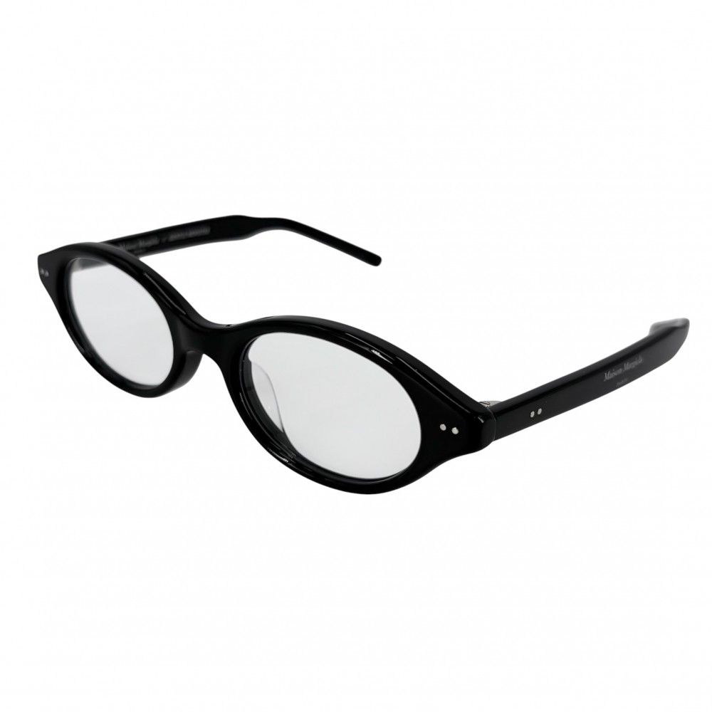 サングラス ユニセックス GENTLE MONSTER Maison Margiela アイウェア 眼鏡 ジェントルモンスター×メゾンマルジェラ MM111 ブラック 黒 シルバー金具 美品【中古品】