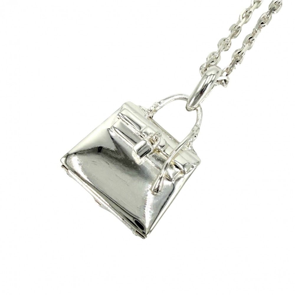 エルメス ネックレス レディース ペンダント アミュレットケリー バッグモチーフ　 アクセサリー ジュエリー HERMES シルバー925 約17.5g【中古品】
