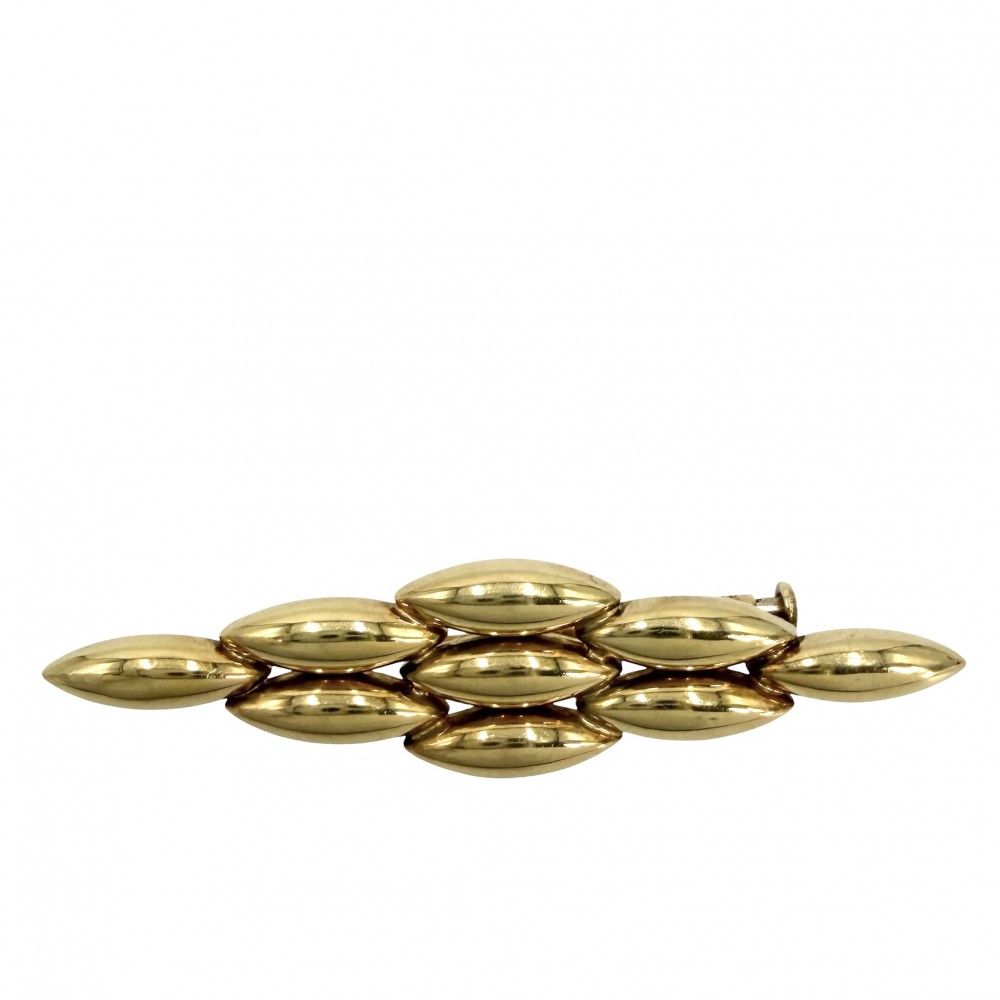 カルティエ ブローチ レディース ジャンシアン ジュエリー アクセサリー 18金YG Au750 CARTIER K18イエローゴールド 約5.6g【中古品】