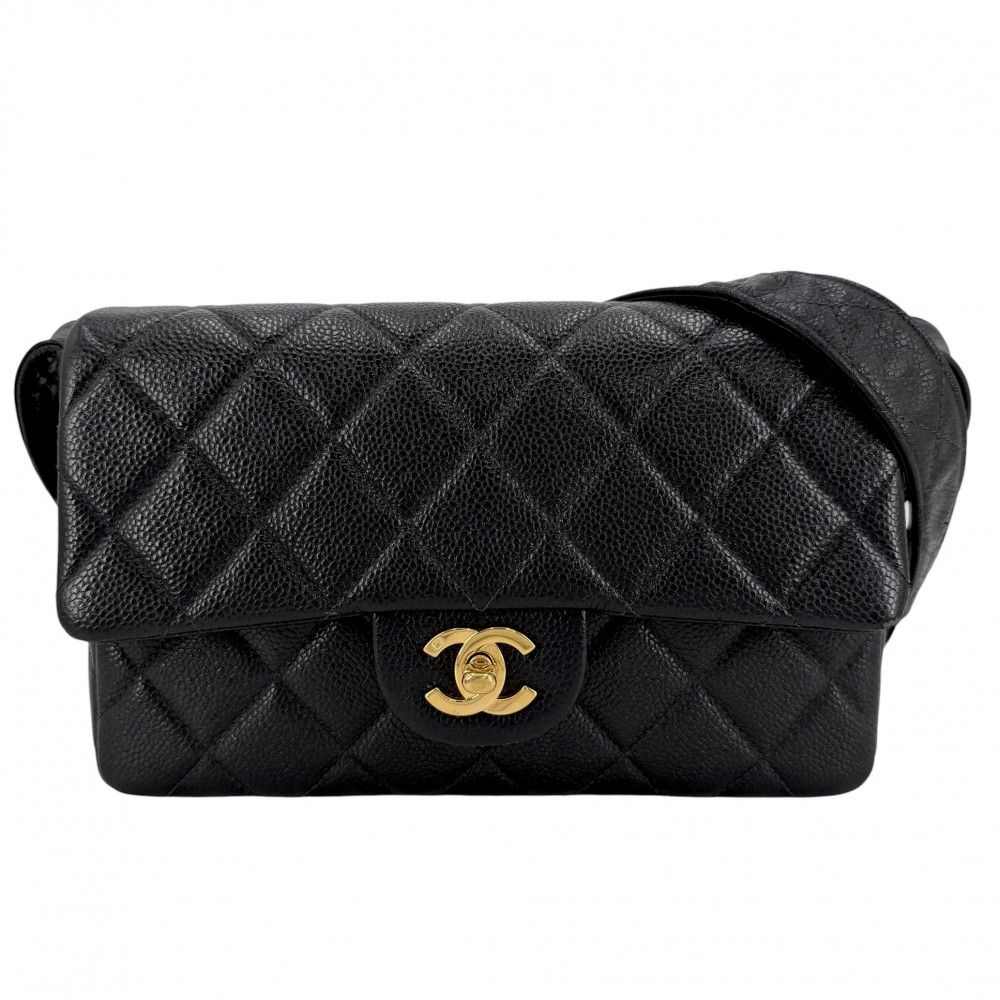 シャネル ショルダーバッグ レディース マトラッセ 肩掛け 斜め掛け CHANEL ブラック 黒 ゴールド金具【中古品】
