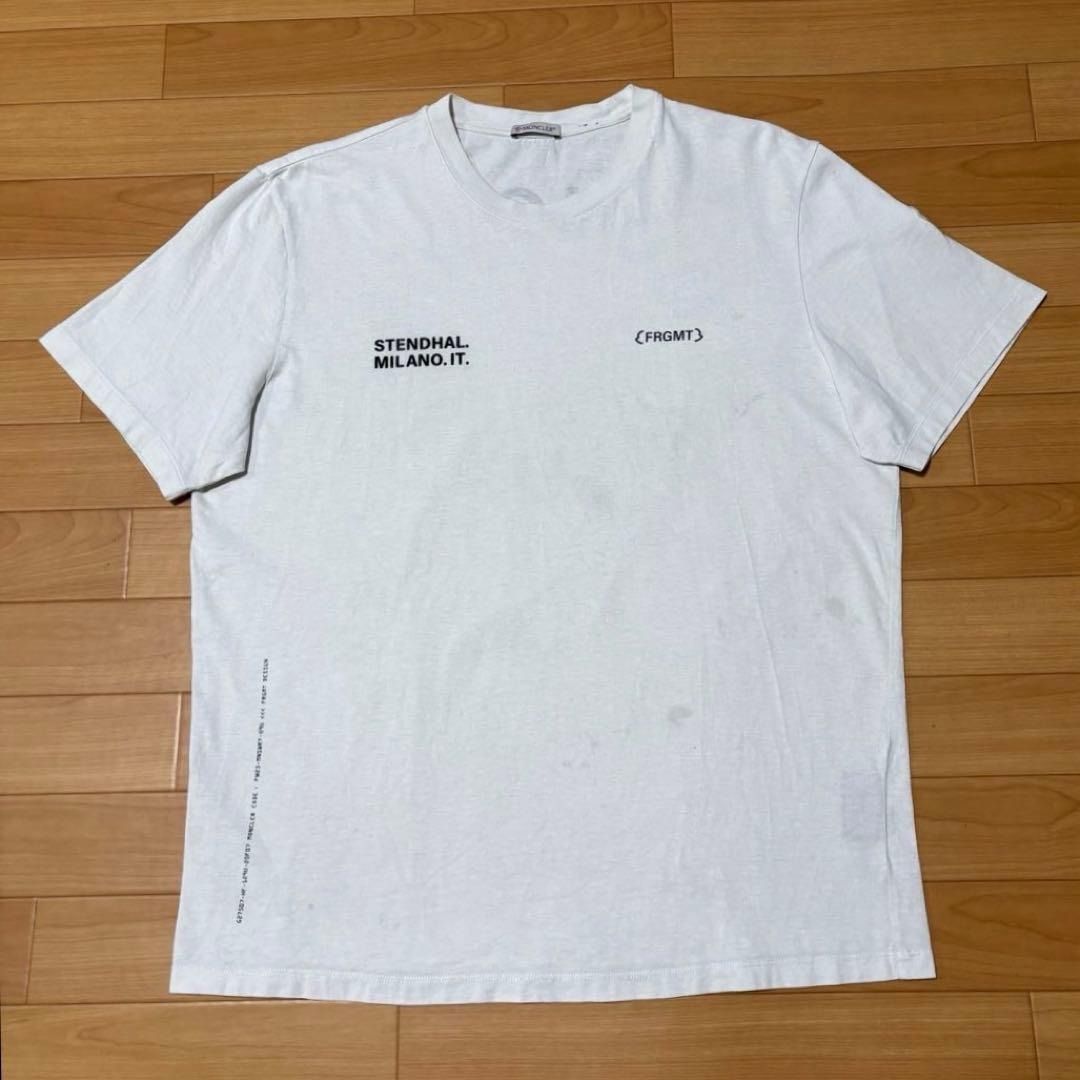モンクレール フラグメント ホワイト Tシャツ サイズL 5S598 - メルカリ