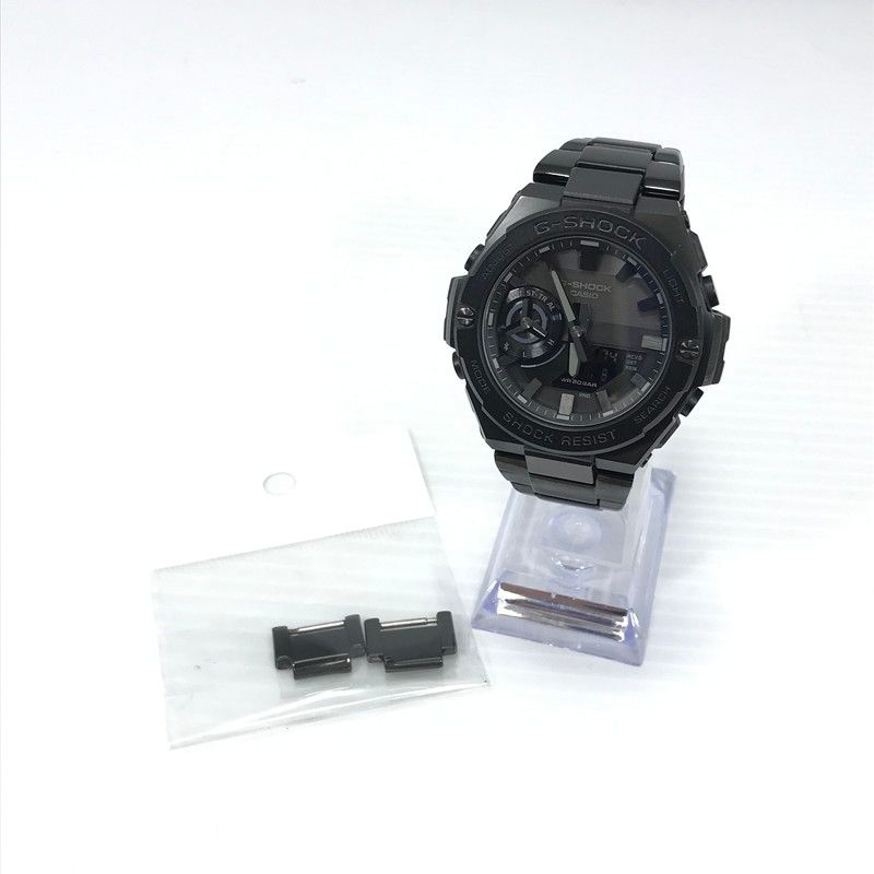 【中古品】 G-SHOCK ジーショック G-STEEL GST-B500 SERIES GST-B500BD-1AJF タフソーラー アナデジ 腕時計 余りコマ2個 【196-260608-na-08-tagh】