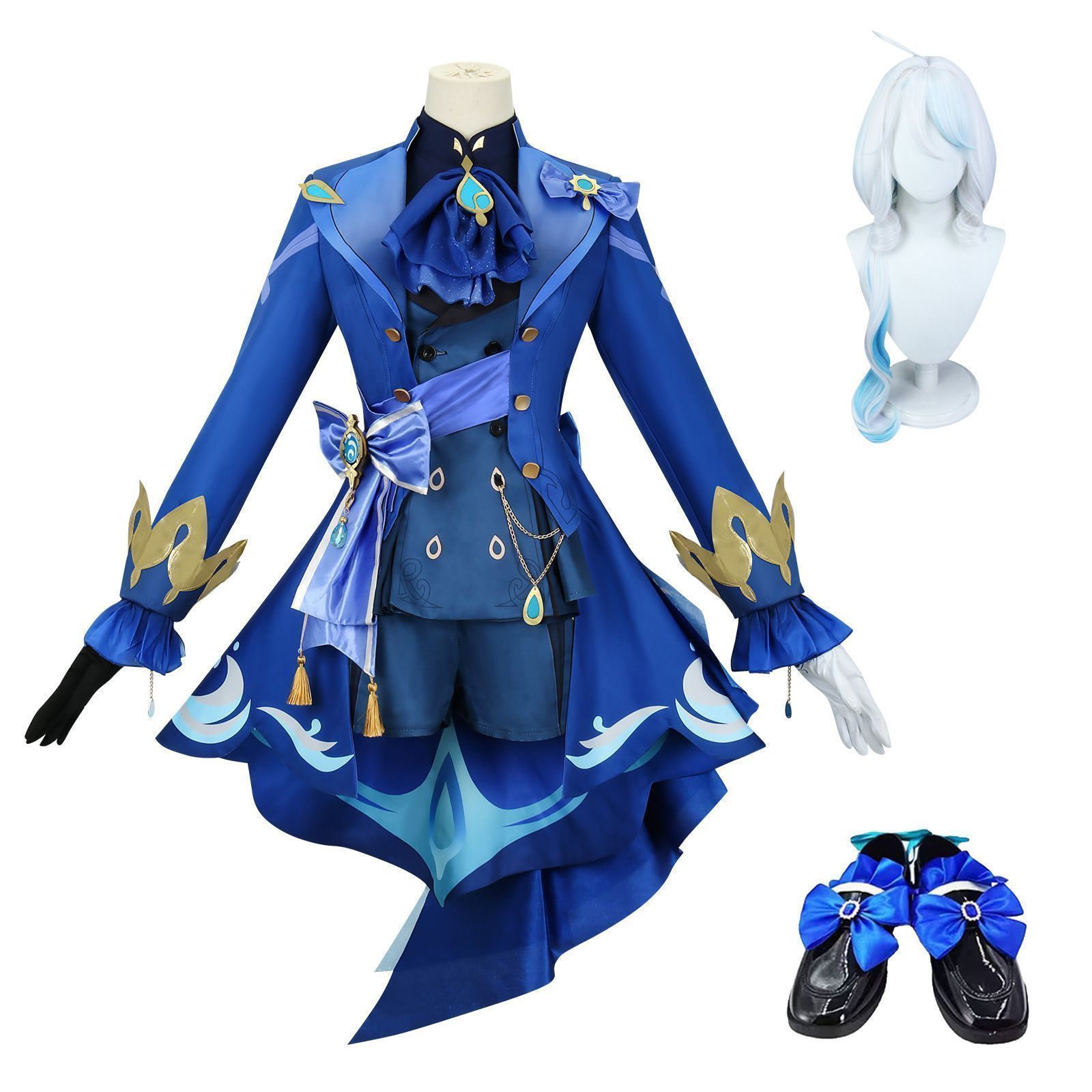 原神 フォカロルス コスプレ衣装 原神 げんしん ヒロイン 水神/Focalors ブラック コスプレ衣装 コスチューム ハロウィン クリスマス 制服