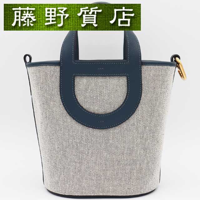 エルメス HERMES インザループ18 トワルアッシュ スイフト ブルードプリュス ゴールド金具 W刻印 2024年 ハンドバッグ レディース イン・ザ・ループ エルメス インザループ 18 ブランド in the loop hermes 8045