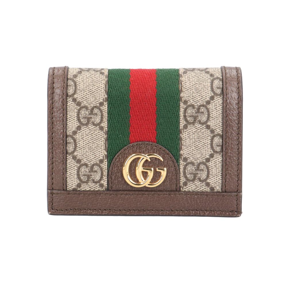 グッチ カードケース ウォレット オフィディア 二つ折り財布 GGスプリームキャンバス 523155 レディース GUCCI 中古 グッチ