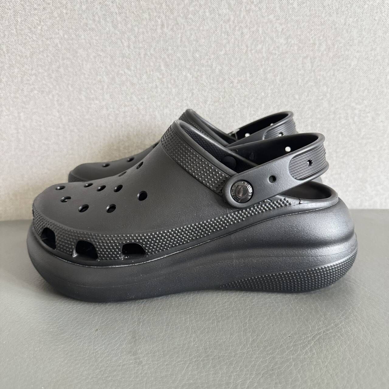 Crocs Crush Clog ビーチサンダル 5.2cmヒール EVA クロックス ユニセックス サンダル クロッグ シューズ 男女兼用 コンフォートサンダル ブラック