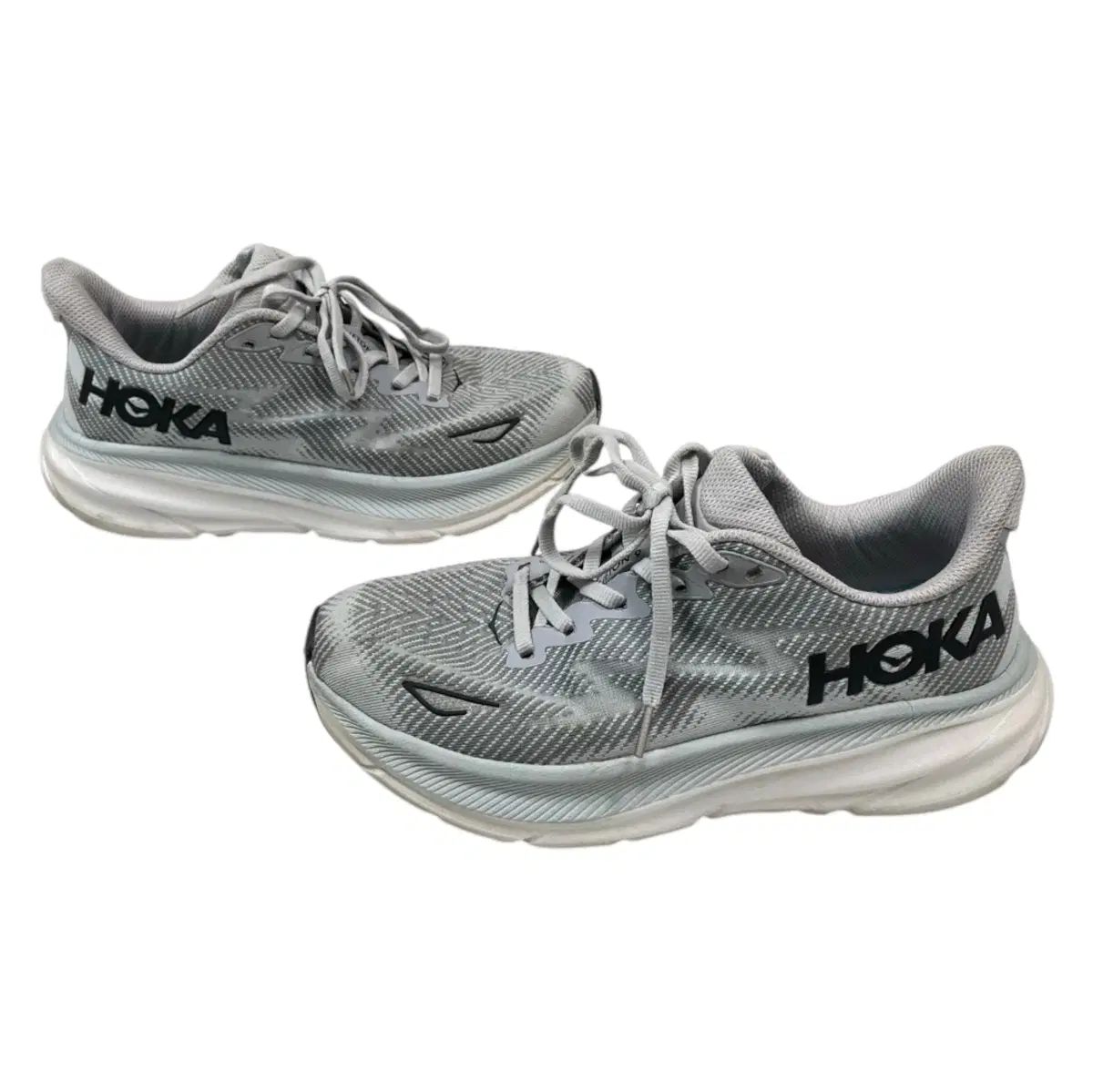 ホカ Hoka ライトグレー Clifton 9 ランニングシューズ 265