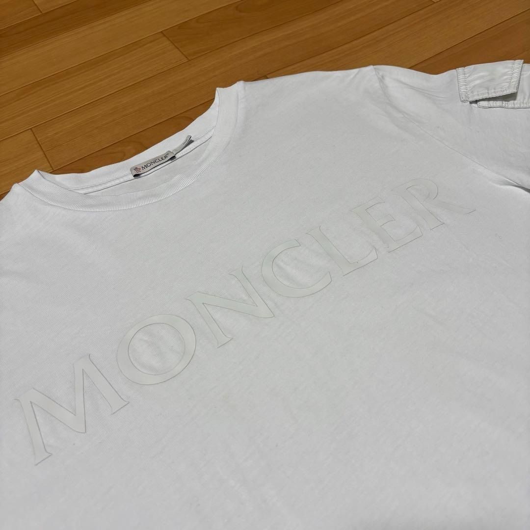 モンクレール ポケットロゴ ホワイト XL 白 Tシャツ 5S599 - メルカリ