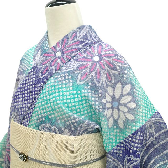 新古品】 有松 浴衣 本場有松鳴海絞り 夏物 未使用 ゆかた 絞り 木綿