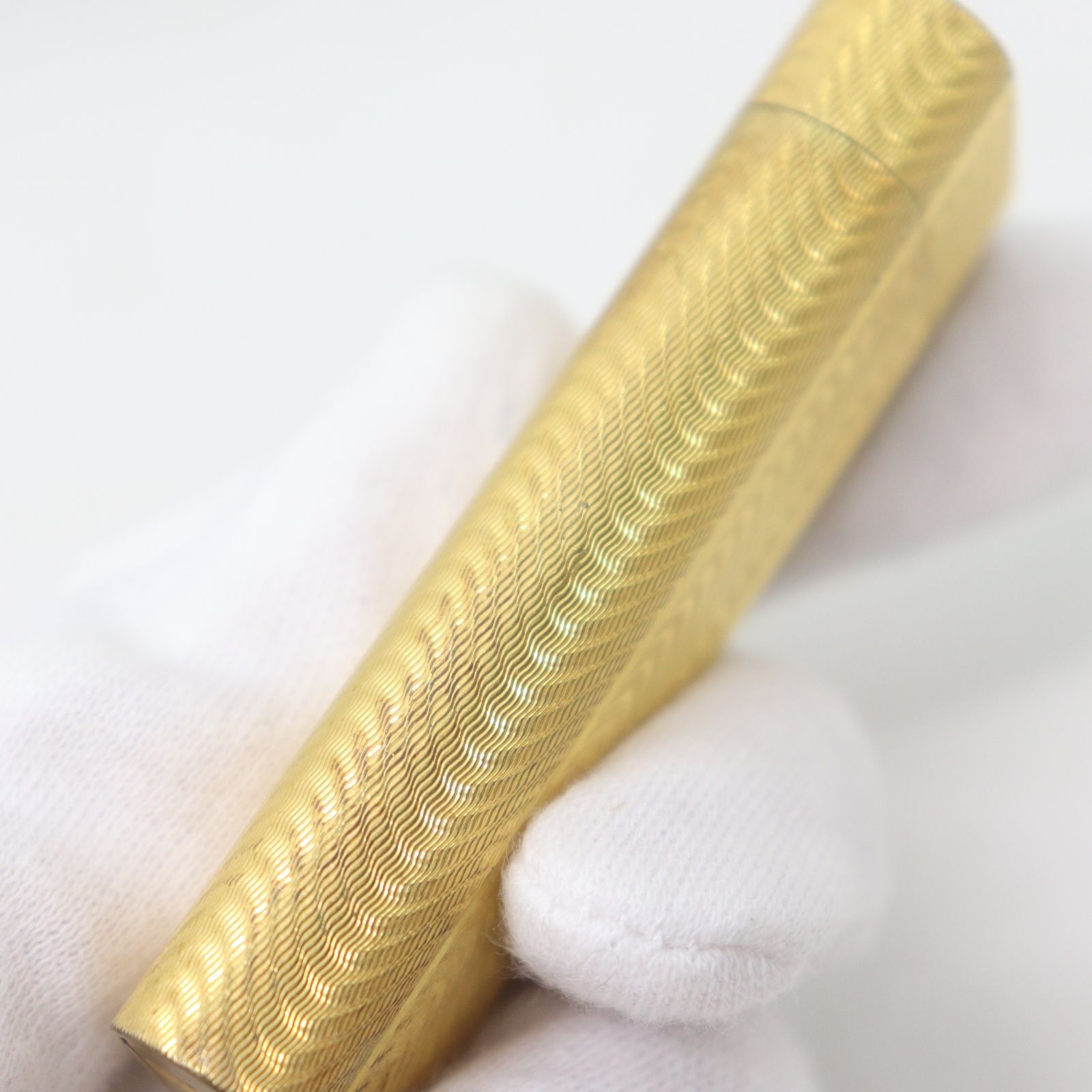 ITAJWU7OU0ZK Cartier カルティエ ライター オーバル 波模様 GP 