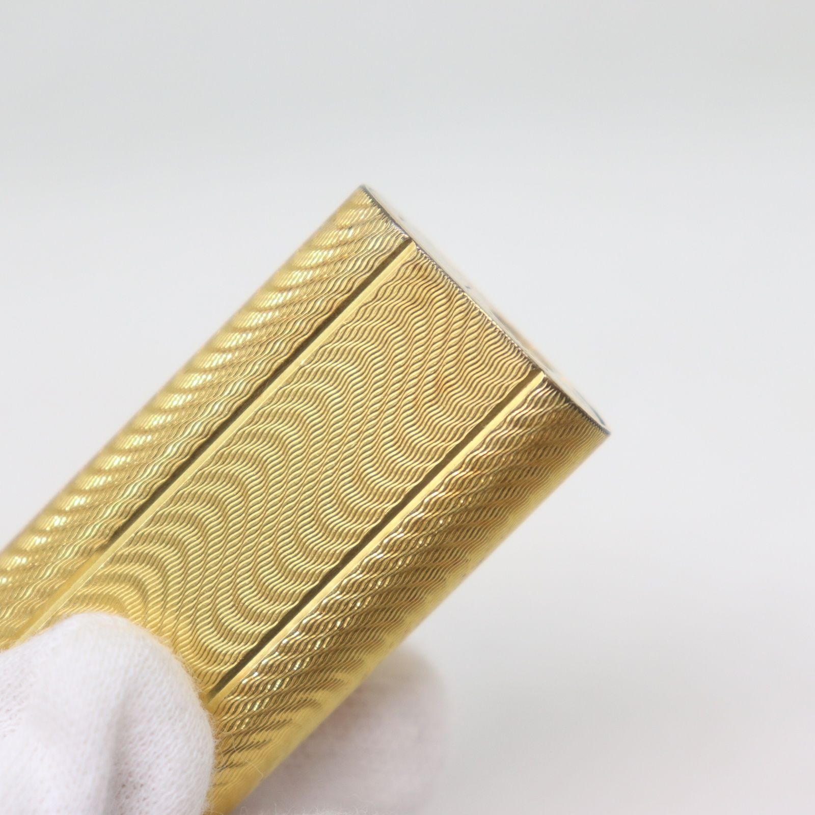 ITAJWU7OU0ZK Cartier カルティエ ライター オーバル 波模様 GP 