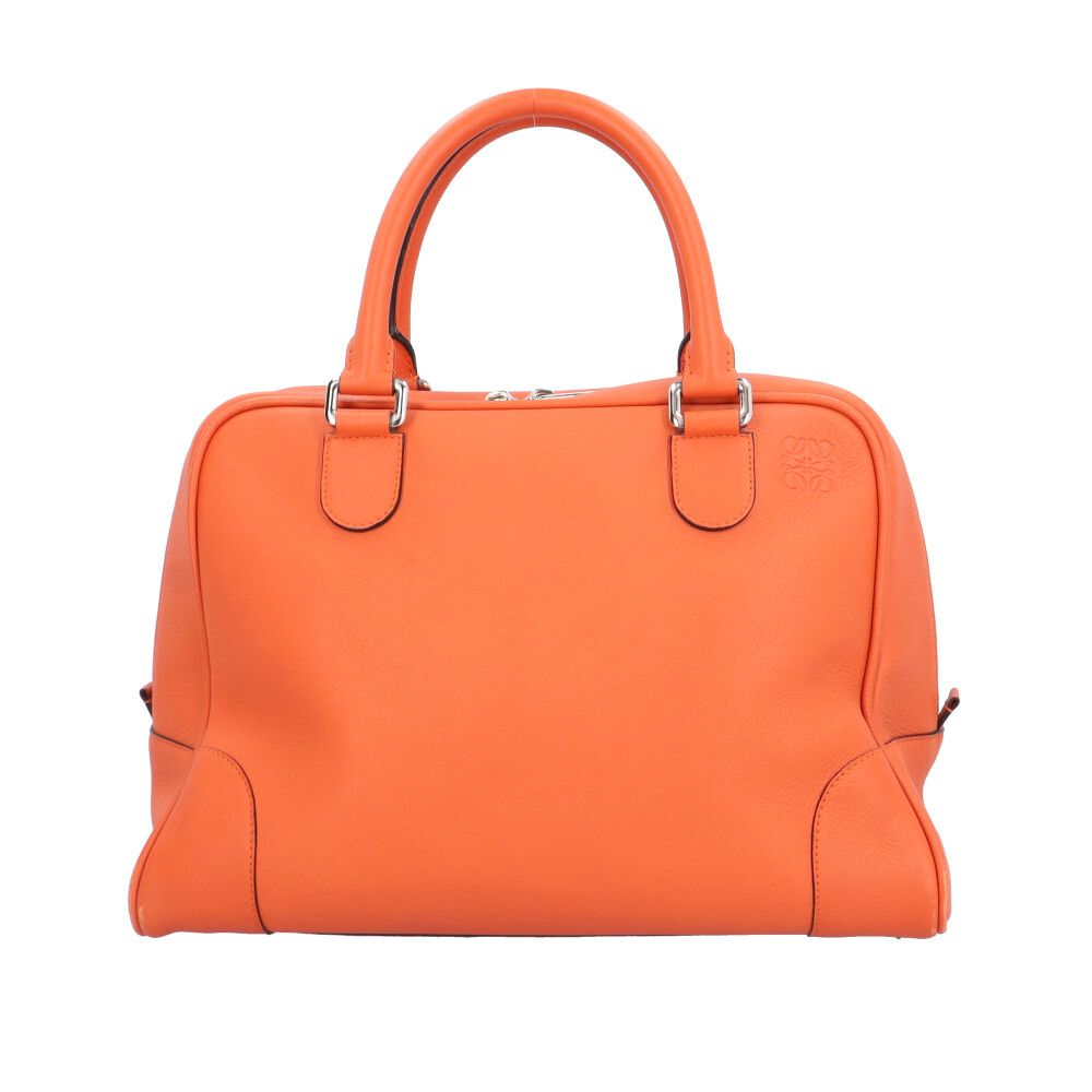 ロエベ アマソナ75 ラージ ハンドバッグ レザー オレンジ レディース LOEWE 中古 ロエベ