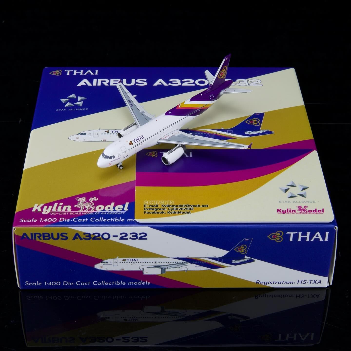 Kylin Model タイ国際航空 A320 HS-TXA 1/400 K322THA01