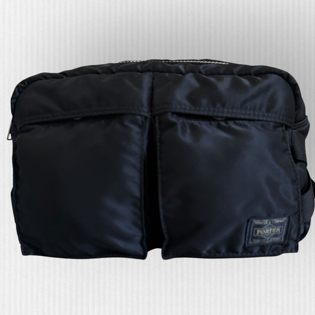 【美品】ポーター　PORTER 吉田カバン　タンカー　黒　ウエストバッグ　ショルダーバッグ　ボディバッグ　ブラック
