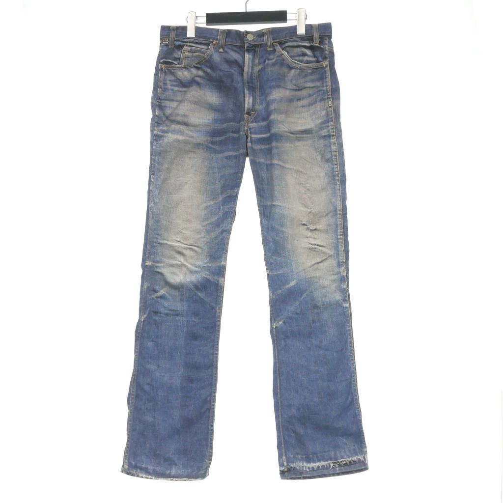 アイ ジュンヤワタナベマン コムデギャルソン ジュンヤマン eye JUNYA WATANABE MAN × Levi's × BerBerJin 25SS 607E インクジェット デニム転写 ブーツカットパンツ S インディゴ WO-P918