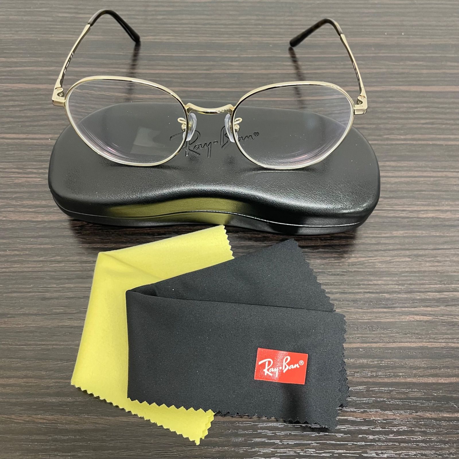 (r) RayBan レイバン Titanium RB8778D 1251 チタン 52◻︎19 145 度入り メガネ ゴールド べっ甲調 専用ケース/専用メガネ拭き/3585