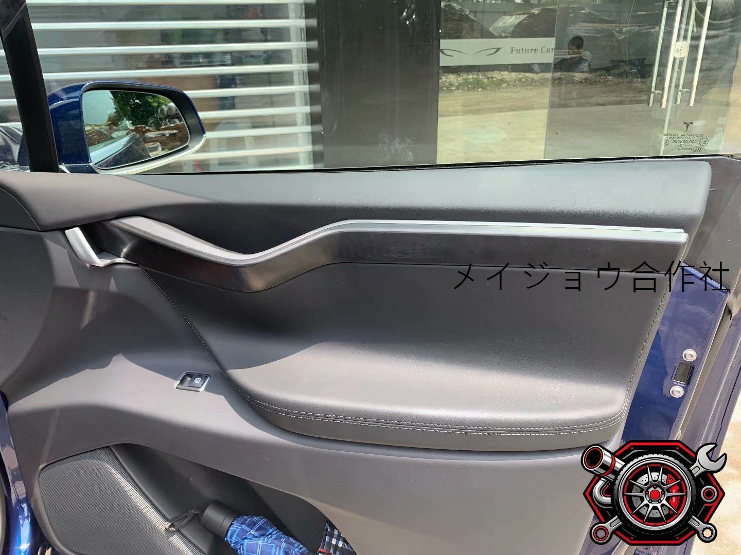 人気商品19年型テスラMODEL X内ドア装飾トリム ドアパネル飾り ABS製 4点セットcp69