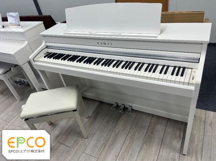★85895【電子ピアノ】KAWAI　SCA401W　24年製