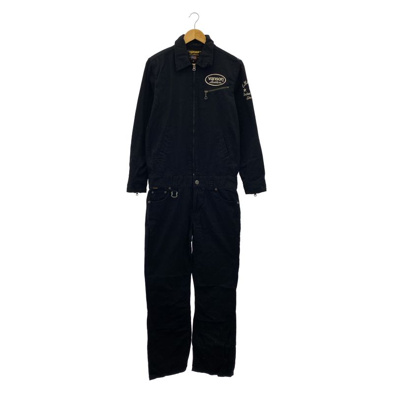 【中古】VANSON ツナギ サイズS ブラック バンソン[17]