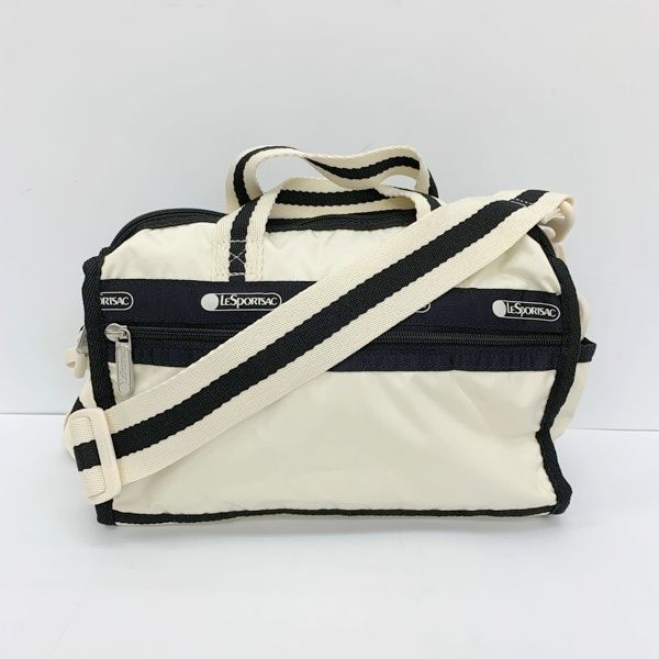 LeSportsac レスポートサック ミニ ショルダー バッグ 鞄 MINI DUFFEL CROSSBODY ナイロン 斜め掛け レディース ホワイト カバン IF19350■